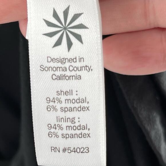 Athleta Activewear Flowy Windward Wrap Dress Black Balletcore Casual Size XS - Picture 7 of 8